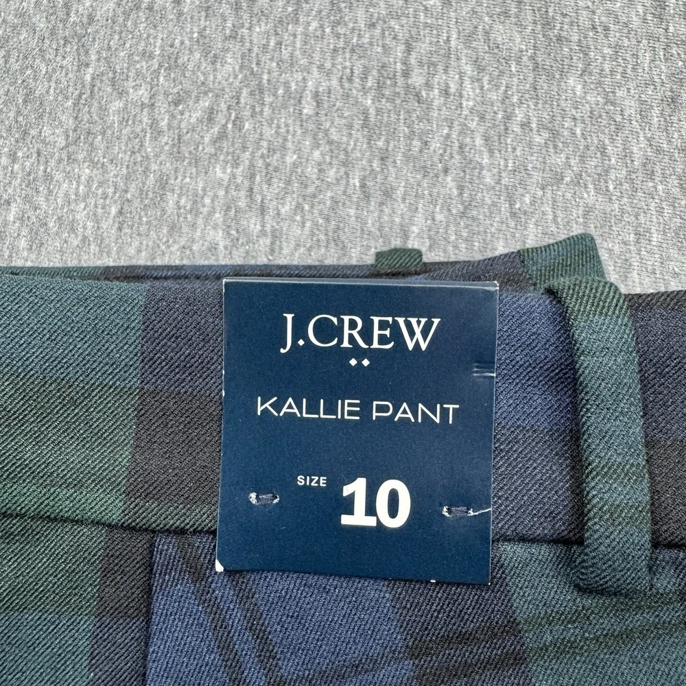 J Crew Kallie Pant Plaid Kallie Pant Blackwatch Tartan Sz 10 Fit 32x28 Office - Picture 3 of 16